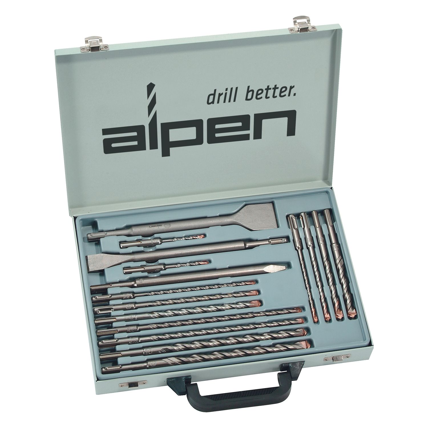 Use Alp50001sds Plus Drill And Chisel Set 16 Piece In Metal Carry Case